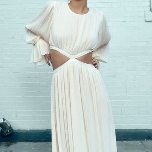Zara cut out pleated dress
